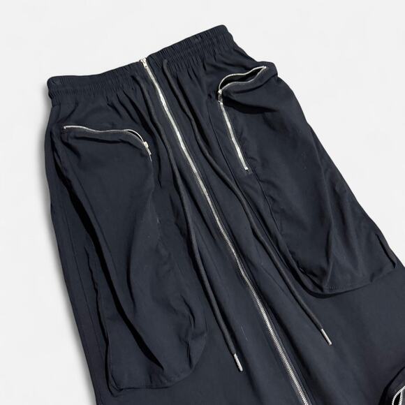 NWT Love Highlight Black Maxi Drawstring Alt Cargo Skirt w Working Zippers S - Picture 7 of 8